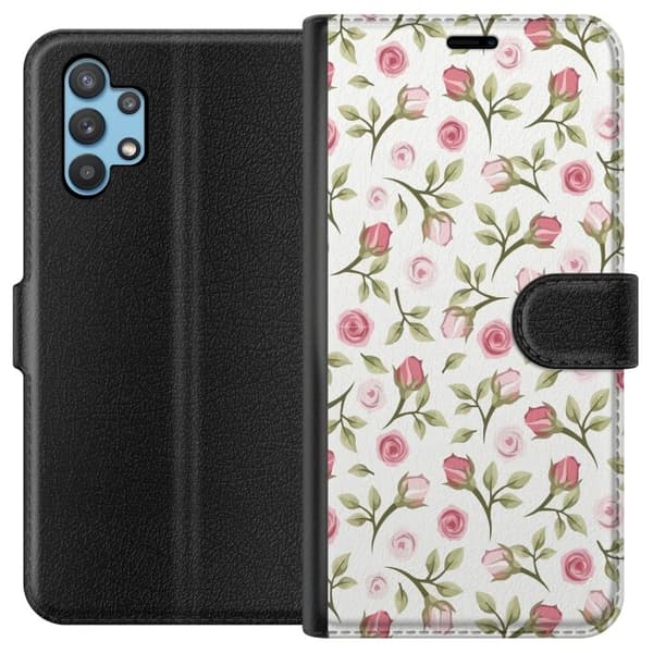Pungcover til Samsung Galaxy A32 5G med Blomstret