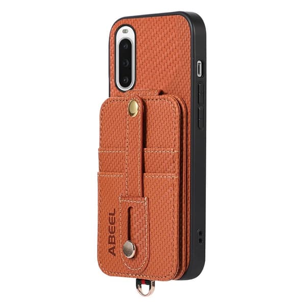 ABEEL Style 02 Mobilskal för Sony Xperia 10 V - Brun Carbonfiber
