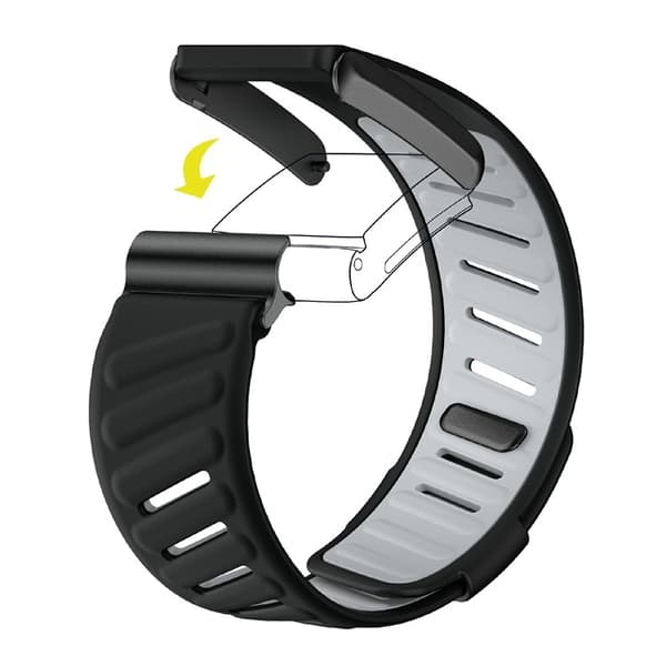 Whoop 4.0 Armband Silikon Adjustable - Svart/Grå