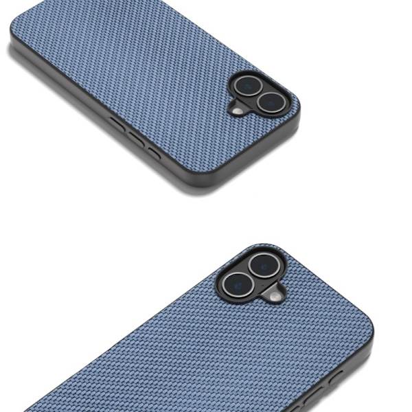 ABEEL Mobilskal till iPhone 16 Plus Hybrid Kolfiber Blå