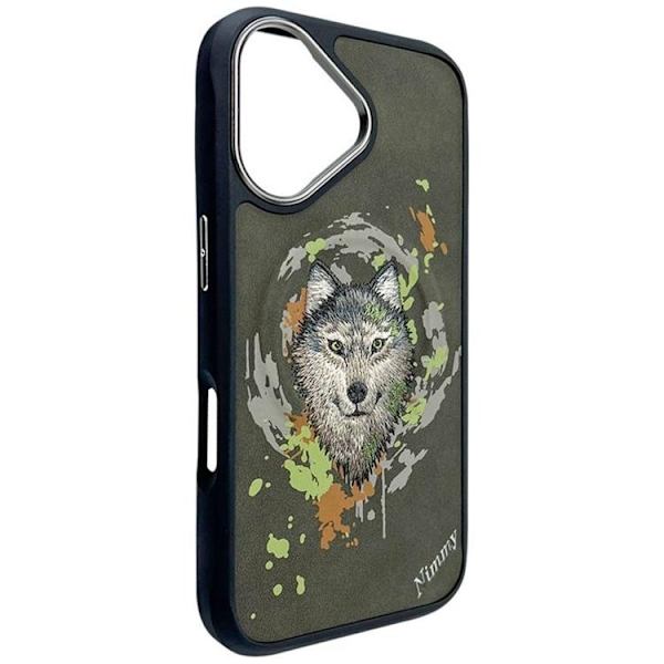 Nimmy Mobilskal till iPhone 16 MagSafe Wolf - Mörkgrå Grå