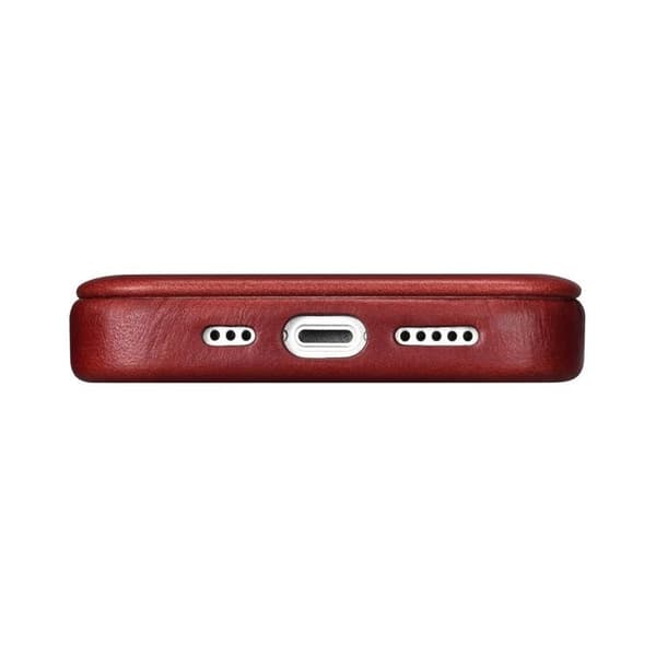 iCarer iPhone 14 Plus Plånboksfodral Magsafe Läder - Röd Röd