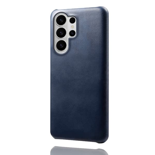 Samsung Galaxy S26 Ultra Skal PU Läder Hård PC Skydd - Blå
