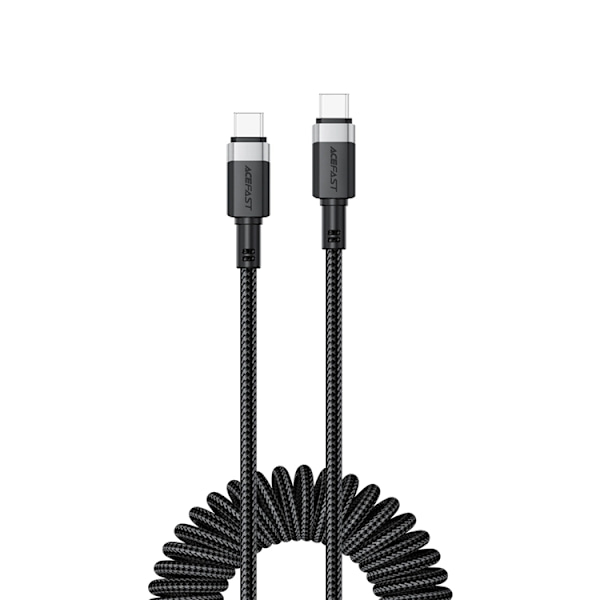 Acefast USB-C - USB-C 3A Kabel 1.2m Spring 480Mb/s - Svart Svart
