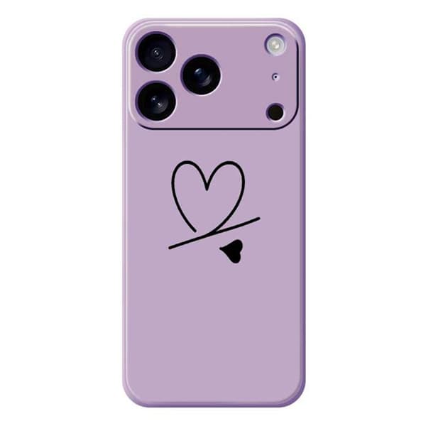 Mobilskal till iPhone 17 Pro Max Love Pattern Printing Straight - Lila Lila