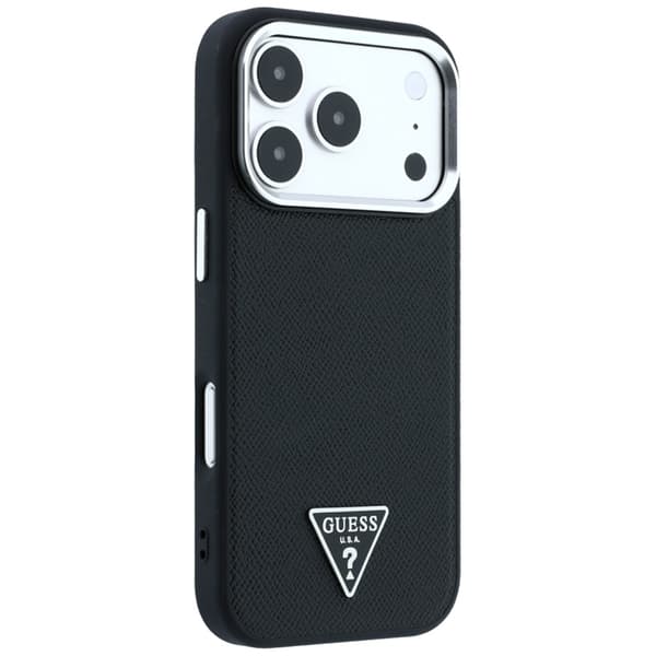 Guess Mobilskal För iPhone 18 Pro/17 Pro Magsafe Grained Triangle Logo