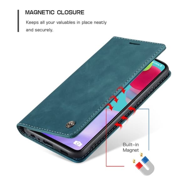 CASEME Plånboksfodral Konstläder för Samsung Galaxy A52 5G - Blå