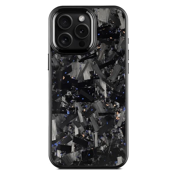 Mobilskal till iPhone 16 Pro Aramid Fiber med metallbåge - Guld Blå Blå