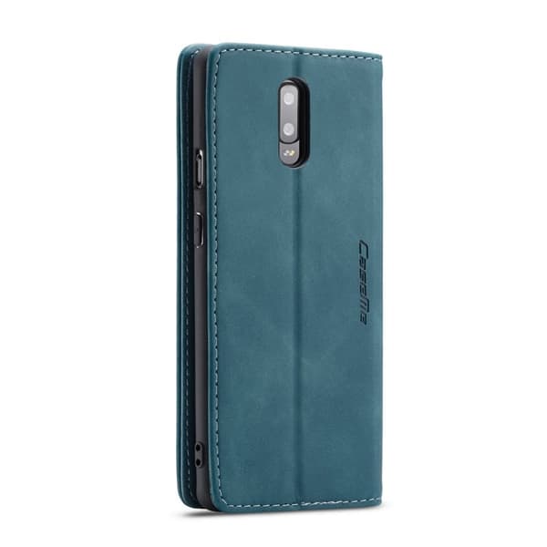 CASEME 013 Flip Konstläder Plånboksfodral för OnePlus 7 - Blå