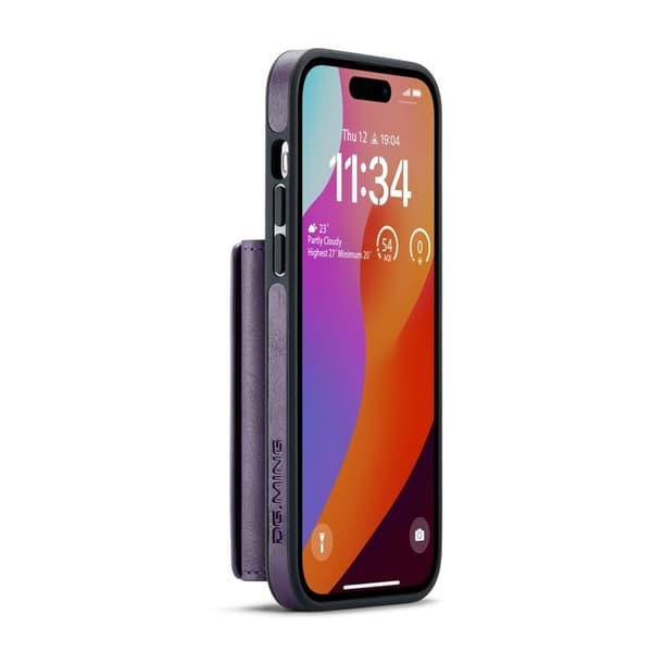 DG.MING M5 Series Mobilskal till iPhone 16 Pro Max Magnetiskt Konstläder Lila