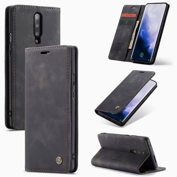 CASEME 013 Mobilskal för OnePlus 7 Pro Plånboksfodral Svart