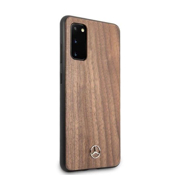 Mercedes Case S20 G980 Cover Wood Line Walnut Brown Brown