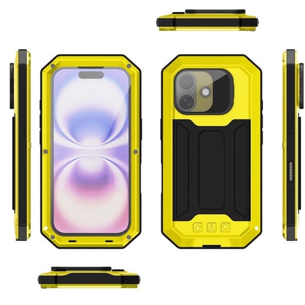 R-JUST Mobilskal till iPhone 17 Med Härdad Glas - Gul Gul