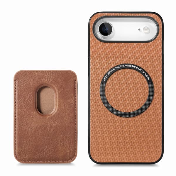 Mobilskal till iPhone Air Detachable Korthållare - Brun Brun