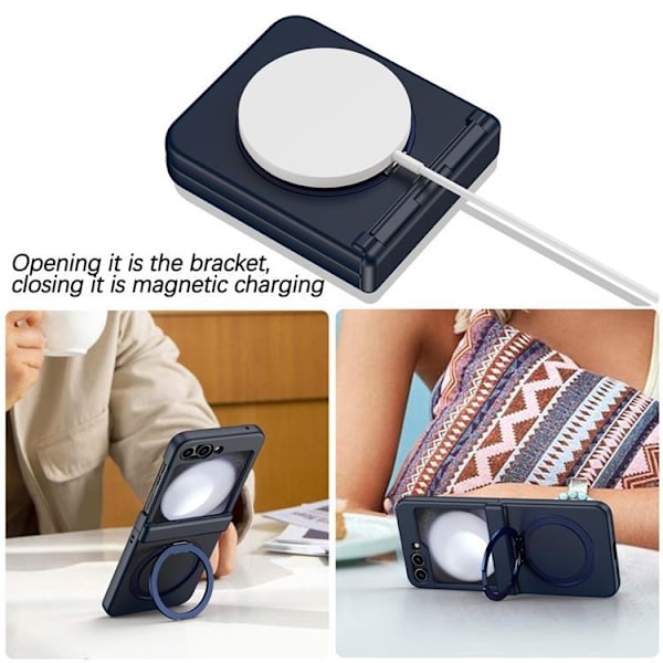 Mobilskal till Galaxy Z Flip 7 Magsafe Spring Hinge - Blå Blå