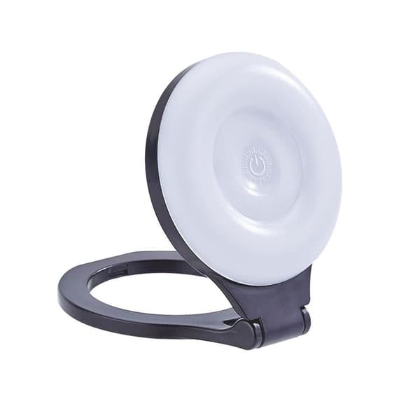 Magnetisk MagSafe Mobiltelefon Stativ Med Lampe L8 - Sort Svart
