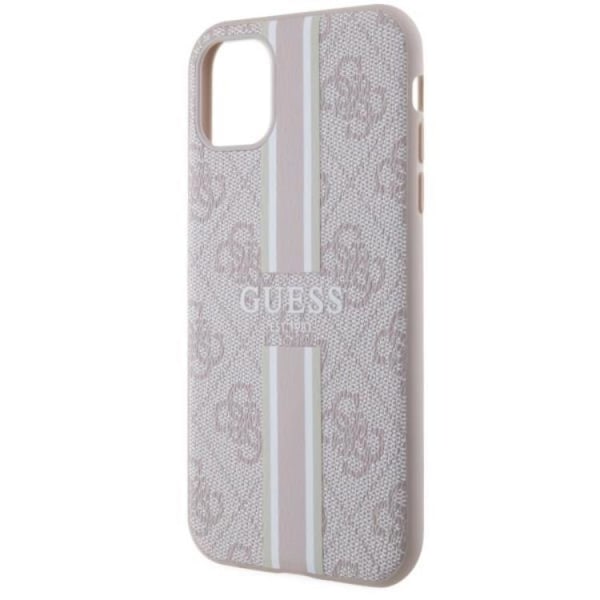 Guess iPhone 11/XR Mobilskal MagSafe 4G Printed Stripes - Rosa