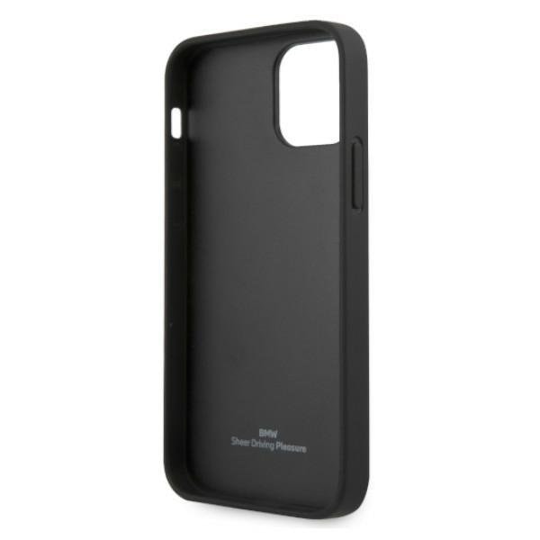 BMW Läder Perforate Sides Skal iPhone 12 Pro Max - Svart Svart
