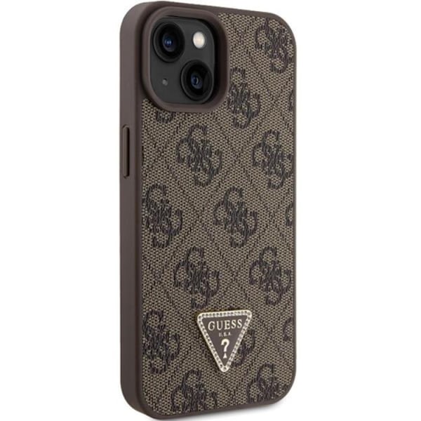 Guess iPhone 15 Mobilskal Triangle Strass - Brun