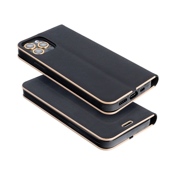 Galaxy A12/M12 Pungetui Forcell Luna Guld - Sort Black