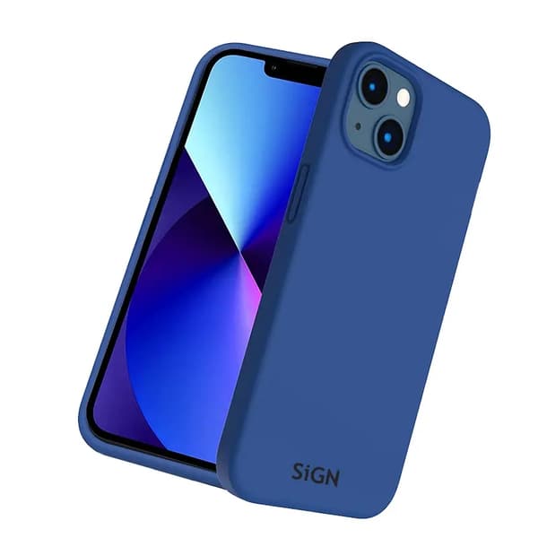 SiGN iPhone 14 Plus -kuori Liquid Silicone - Merensininen Blå