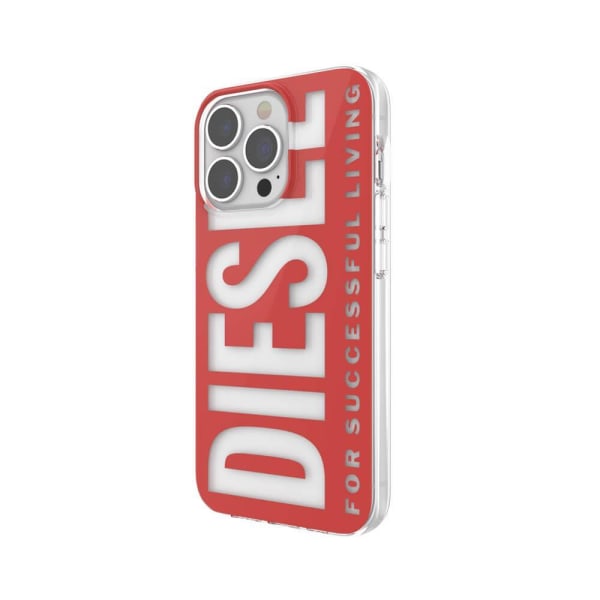 Diesel grafisk cover til iPhone 13/13 Pro rød / hvid White