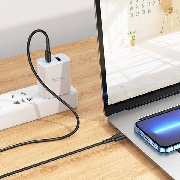 HOCO USB-C Till USB-C 60W Kabel 1m PD 3A X83 - Svart Black
