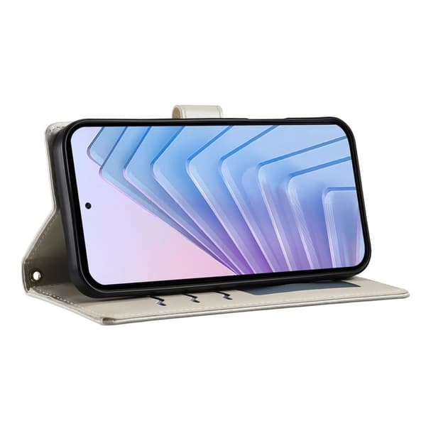 Samsung Galaxy S26 Ultra Plånboksfodral Konstläder Rhombus - Beige