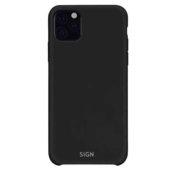 SiGN iPhone 12 Pro/12 Skal Liquid Silicone - Svart
