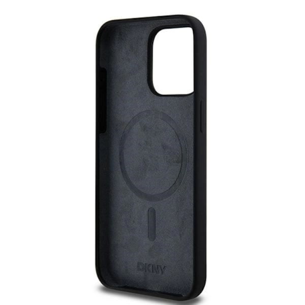 DKNY iPhone 15 Pro Max Mobilskal MagSafe Silikon Vit Logo