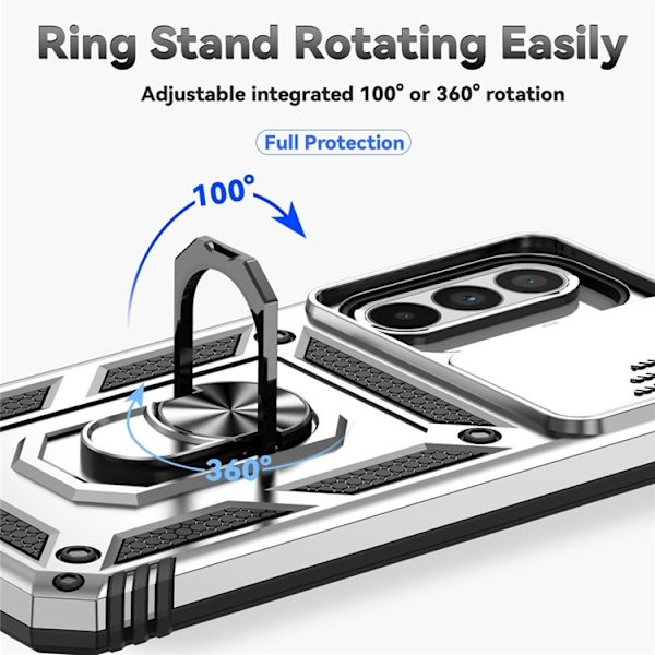 Mobilskal till Galaxy A36/A56 Kickstand PC + TPU - Silver Silver