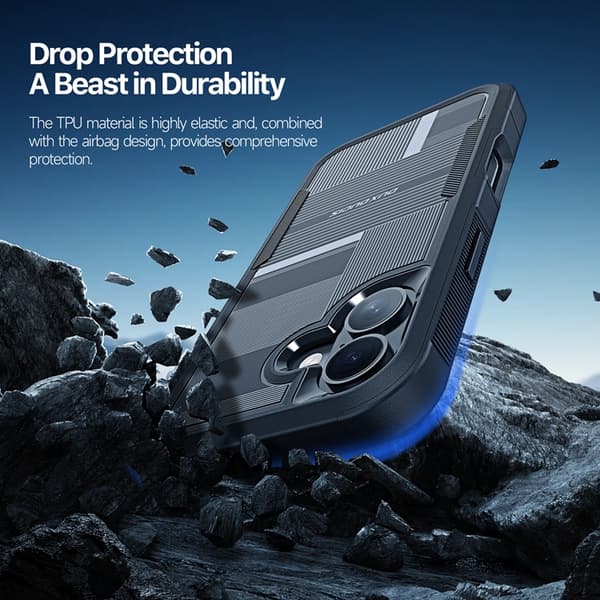 Dux Ducis Mobilskal till iPhone 17 MagSafe SHLD PC + TPU - Umbra Svart