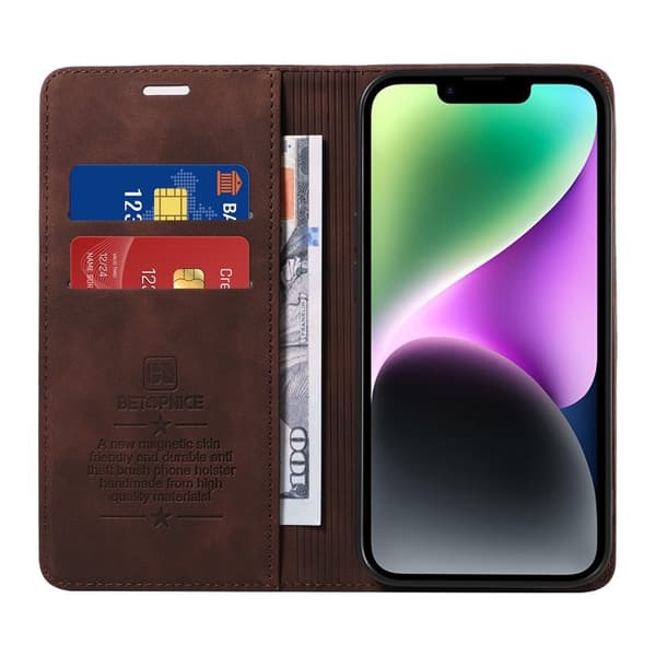 BETOPNICE Oppo Find X9 Pro 5G Plånboksfodral Konstläder RFID-Skydd - Brun
