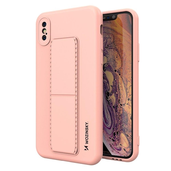 Wozinsky Kickstand Silicone Skal iPhone Xs Max - Rosa Rosa