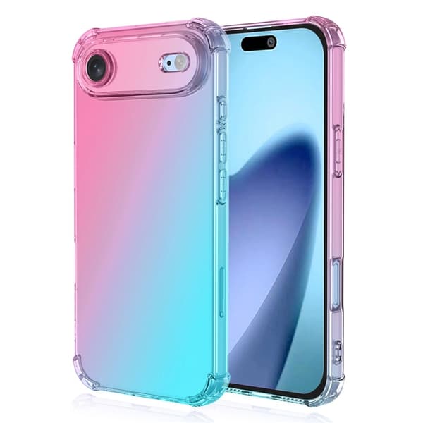 Mobilskal till iPhone Air Gradient Color TPU Anti-Drop - Rosa/Grön