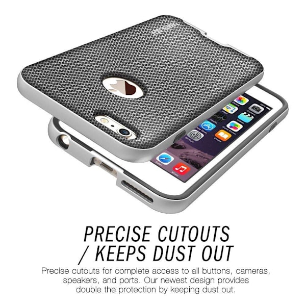 Caseology Bumper Frame Skal till Apple iPhone 6(S) Plus - Mesh Silver Silver