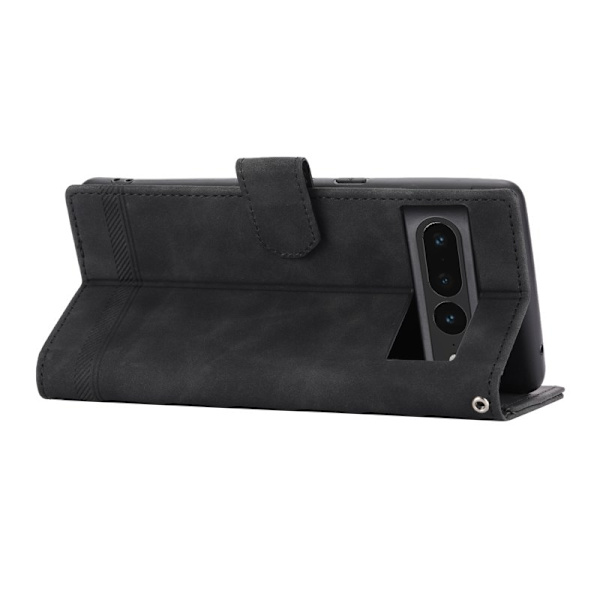 DIERFENG DF-03 Plånboksfodral för Google Pixel 7 Pro - Konstläder - Svart