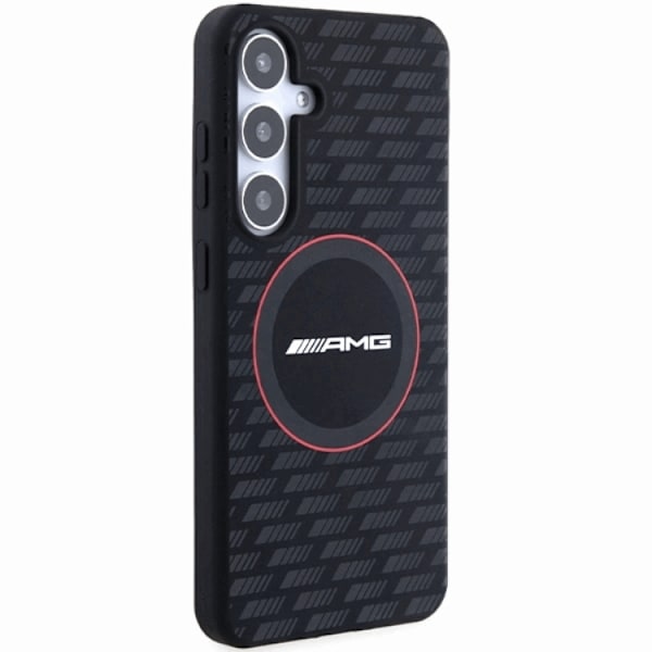 AMG Galaxy S24 Mobilskal MagSafe Silikon Carbon Patter - Svart Svart