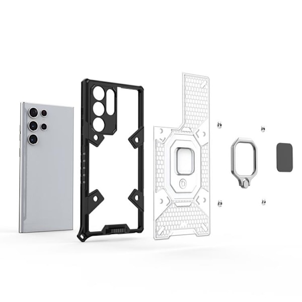Ring Kickstand Skal Galaxy S22 Ultra 5G - Vit Vit