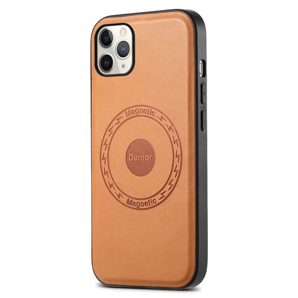 DENIOR Mobilskal till iPhone 11 Pro Max PU-läder Coated PC+TPU - Khaki