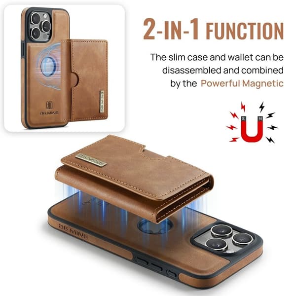 DG.MING M6 Series Mobilskal till iPhone 14 Pro Max Magnetiskt Brun