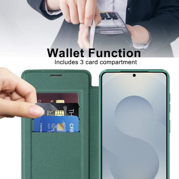 Mobilskal för Samsung Galaxy S26 Plus Magnetiskt RFID - Svartgrön