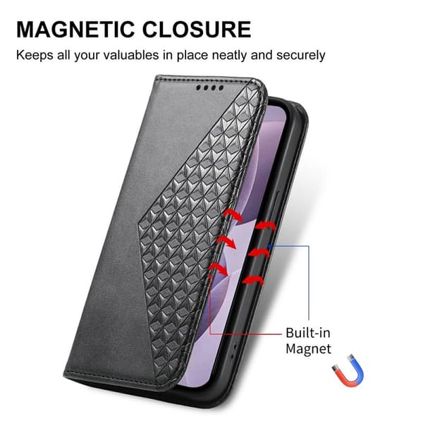 Plånboksfodral för Samsung Galaxy S26 Plus Konstläder med handledsrem - Svart