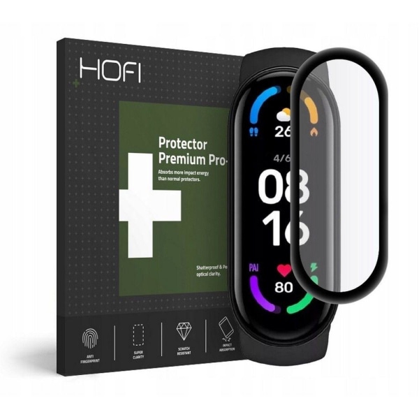Hofi Hybrid Hærdet Glas Xiaomi Mi Smart Band 6/6 Nfc - Sort Black