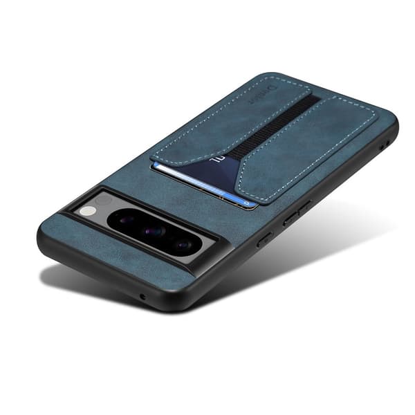 DENIOR Google Pixel 8 Pro Fodral KonstLäder med Kortfack - Blå