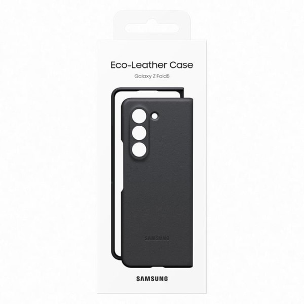 Samsung Galaxy Z Fold 5 Mobilcover PU Læder - Sort