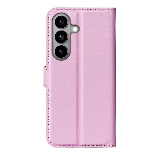 Litchi Samsung Galaxy S26 Plånboksfodral Konstläder Stötskydd - Rosa