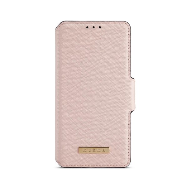 Muxma Saffiano Wallet Cover til Apple iPhone 12 Pro Max - Rose Pink