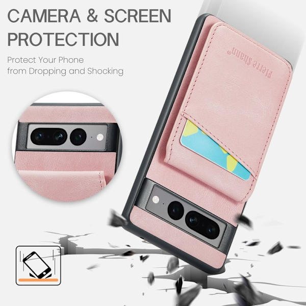 FIERRE SHANN Google Pixel 8 Pro Fodral PU+TPU - Rosa