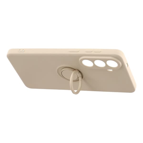 Mobilskal för Samsung Galaxy S26 Silikon med Ring Kickstand - Beige